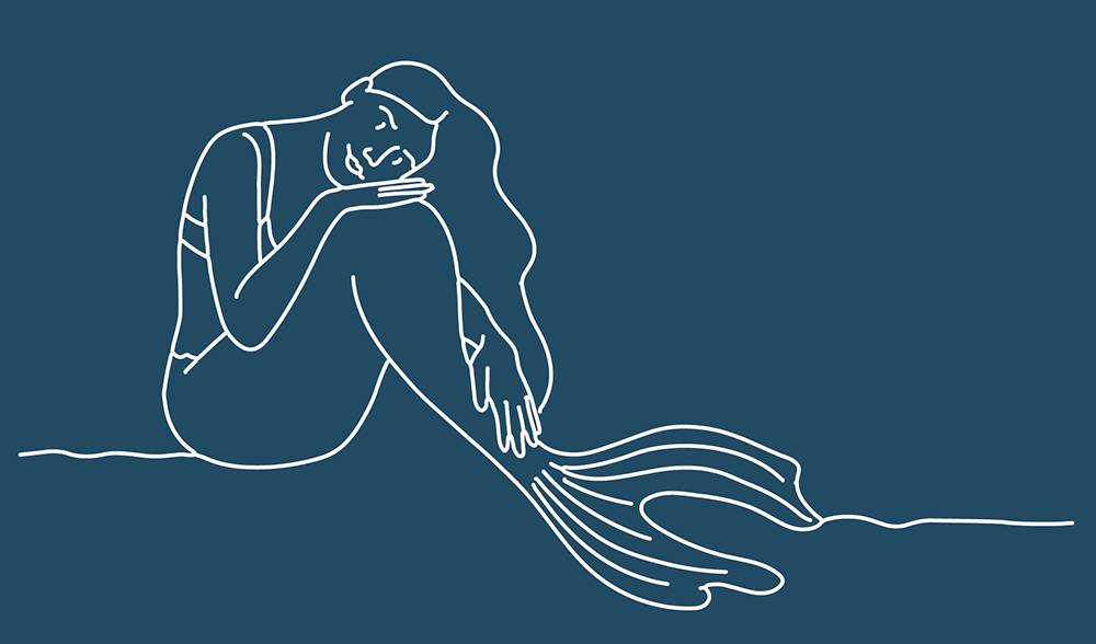 Le Tub Mermaid Drawing